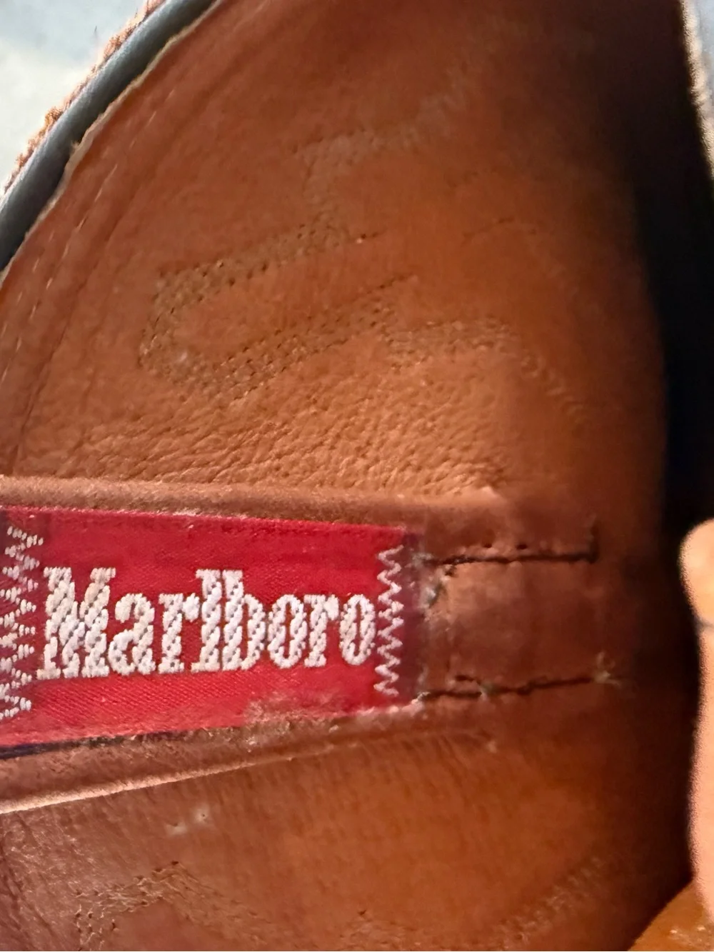 Dan Post Chestnut Brown Leather Western Cowboy Boots Vintage Size 8